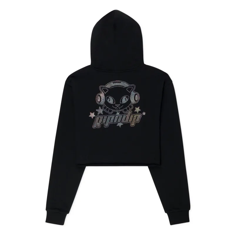 Kawaii Nerm Cropped Hoodie (Black) sold by Ripndip