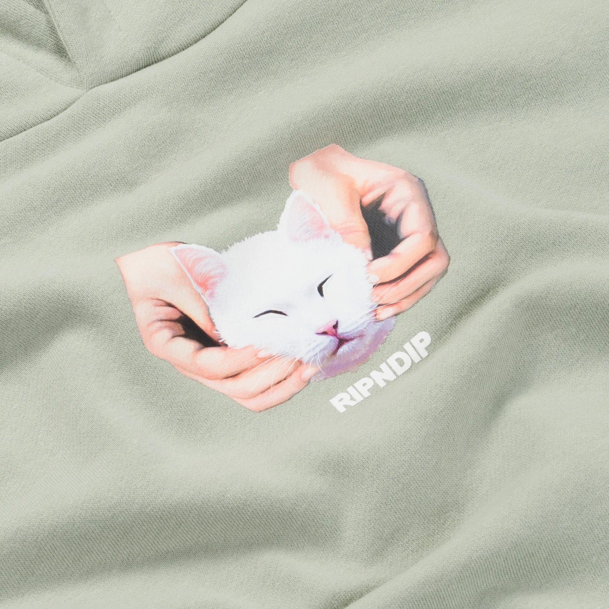 Happy Kitty Hoodie (Sage) sold by Ripndip product image thumbnail 3