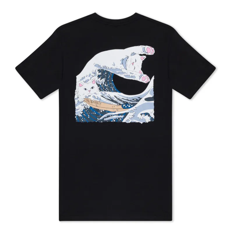 The Great Wave Of Nerm Tee (Black) sold by Ripndip