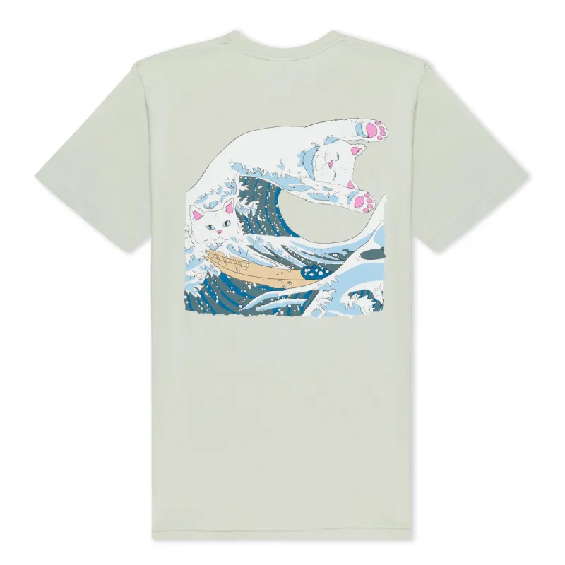 Great Wave Tee (Sage) sold by Ripndip