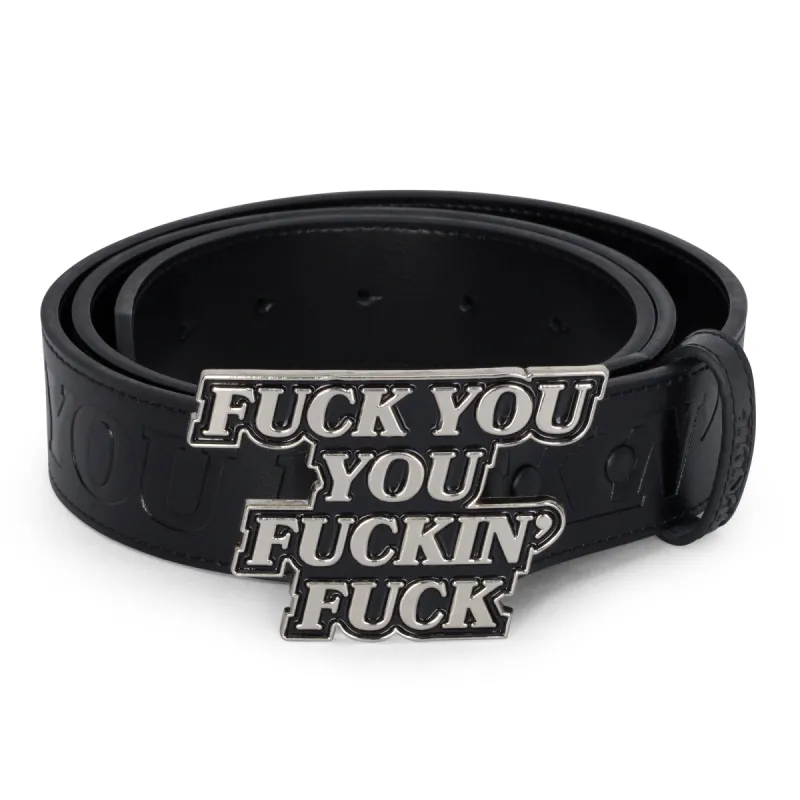 Fuckin Fuck Leather Belt (Black) made by Ripndip