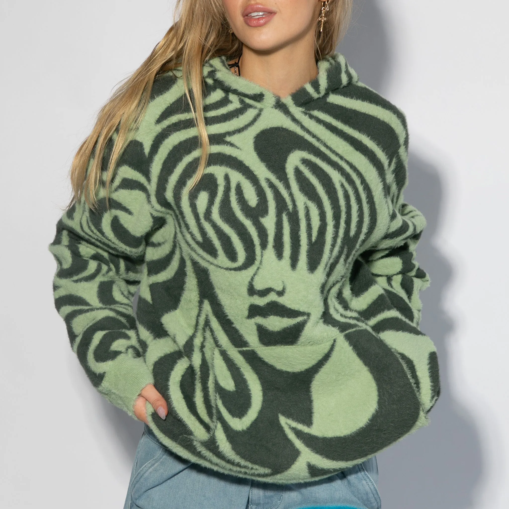 Beautiful Fomo Mohair Hoodie (Pistachio) sold by Ripndip product image thumbnail 3