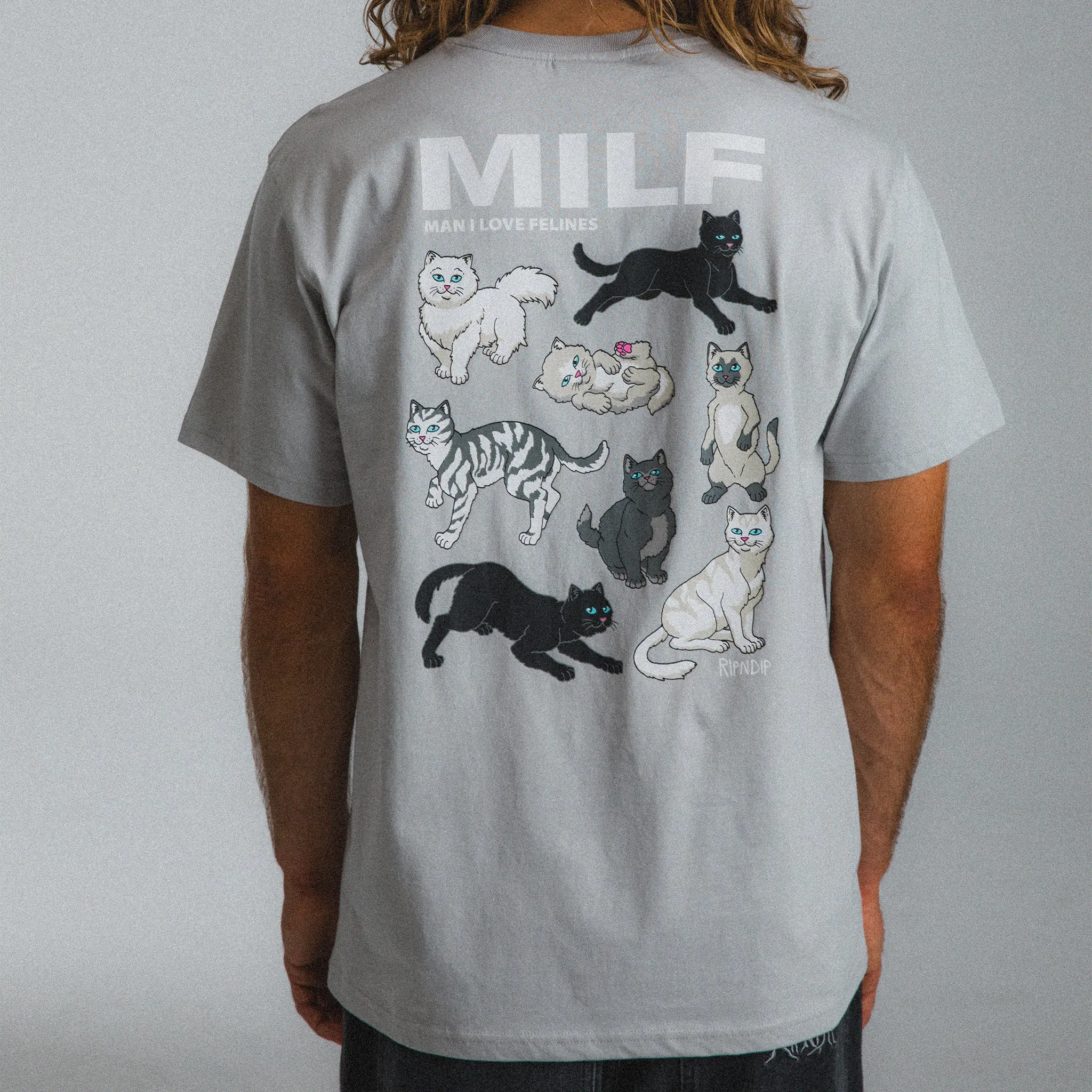 Man I Love Felines Tee (Grey) sold by Ripndip product image thumbnail 2
