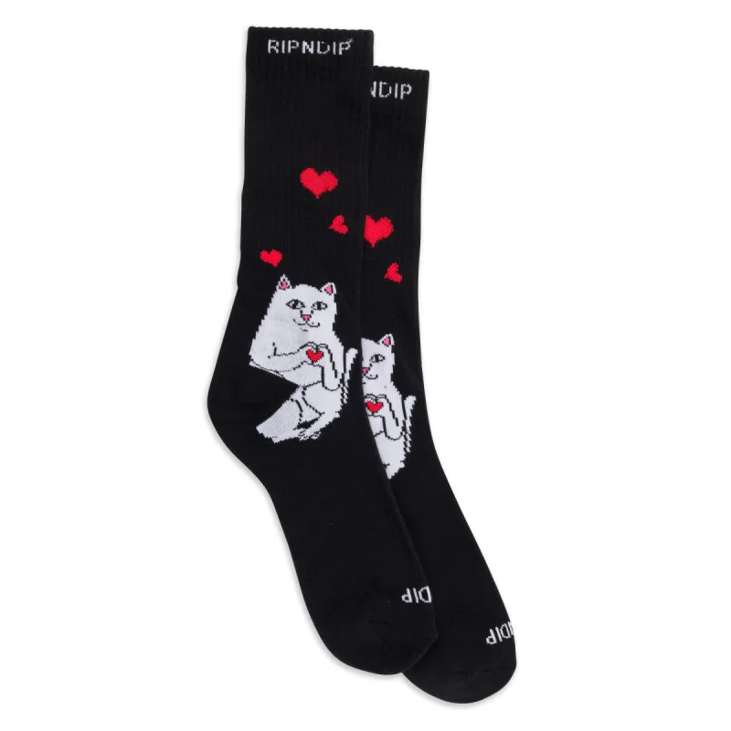 Nermal Loves Socks (Black) sold by Ripndip