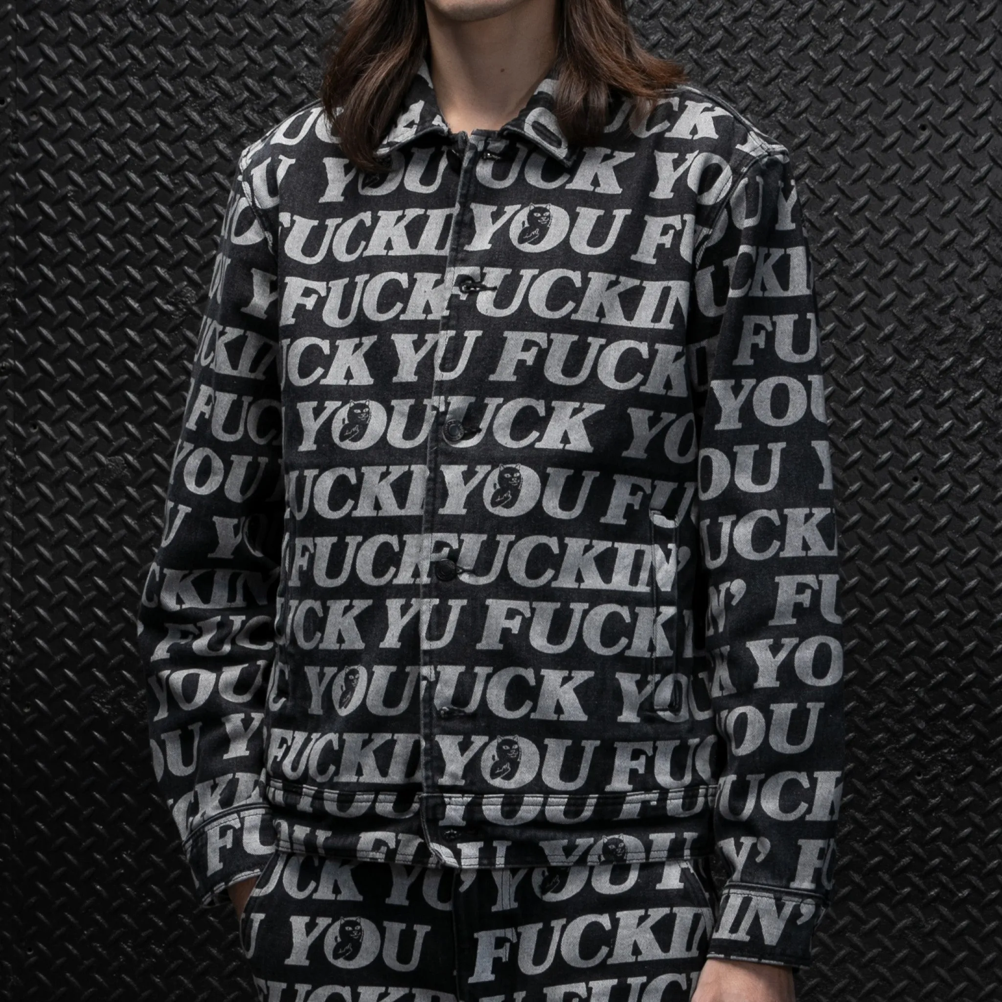 Fuckin Fuck Denim Jacket (Black) sold by Ripndip product image thumbnail 2