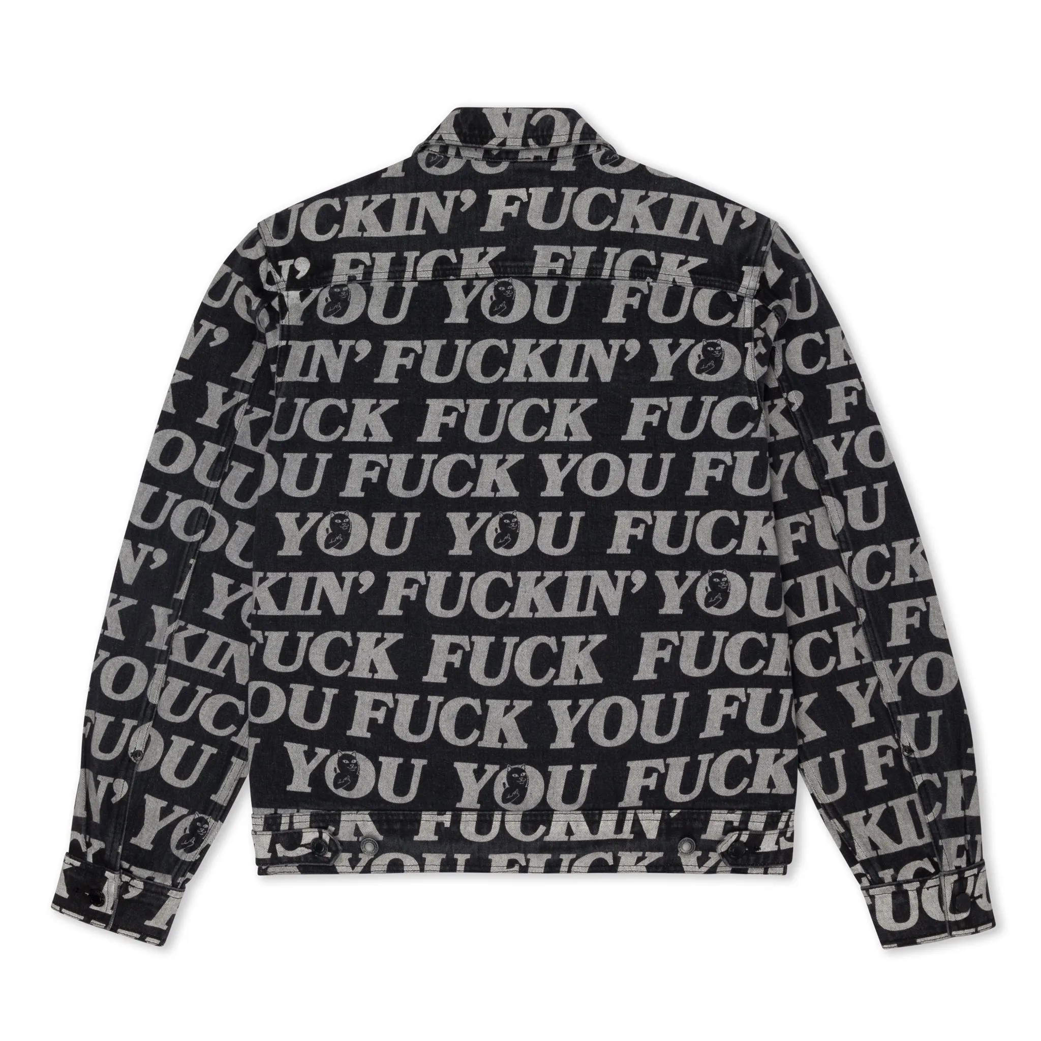 Fuckin Fuck Denim Jacket (Black) sold by Ripndip product image thumbnail 3
