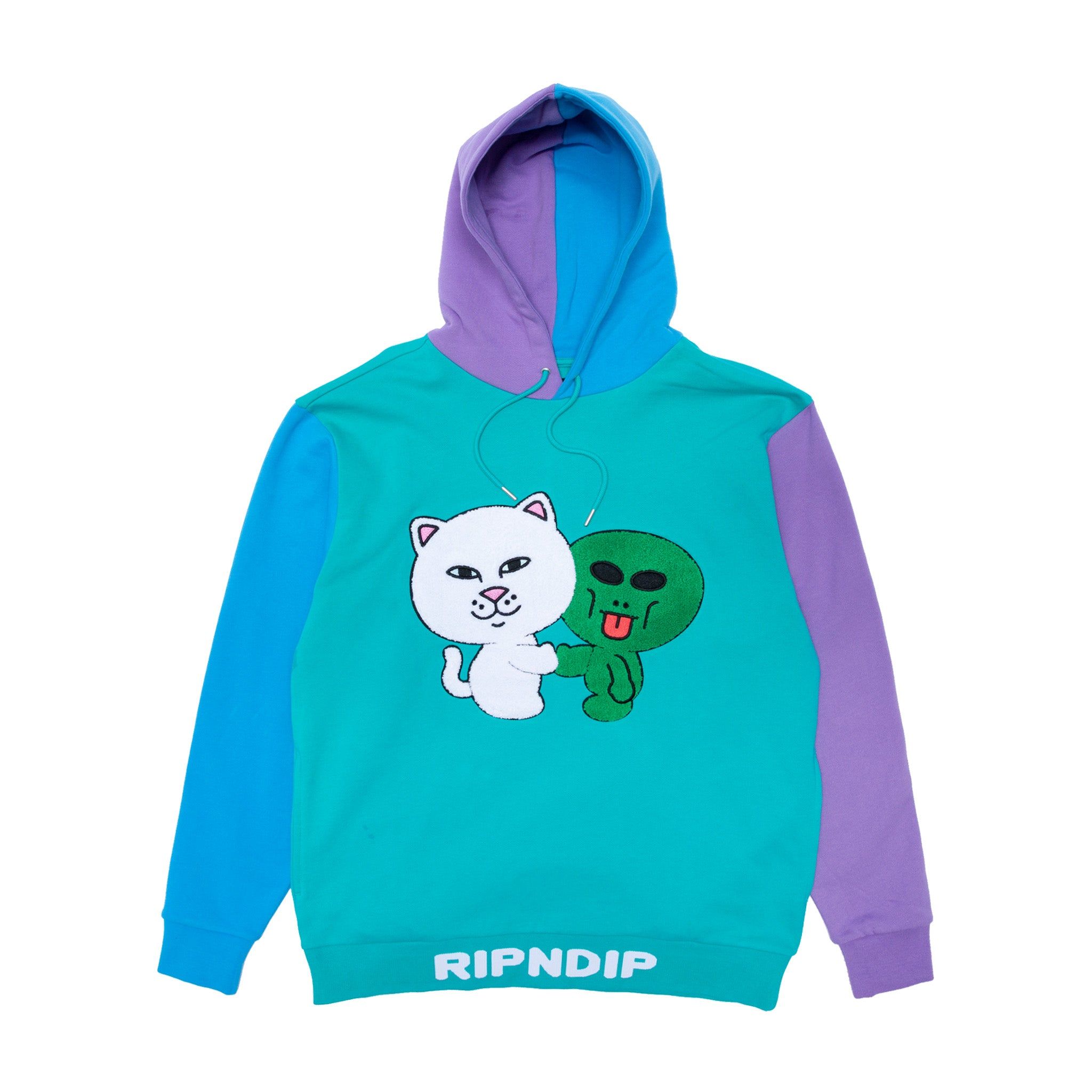 Buddy System Color Block Hoodie (Multi) sold by Ripndip