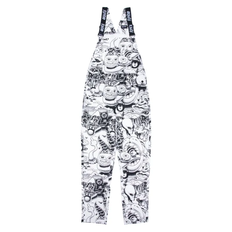 Dark Twisted Fantasy Overalls (Black/White) sold by Ripndip