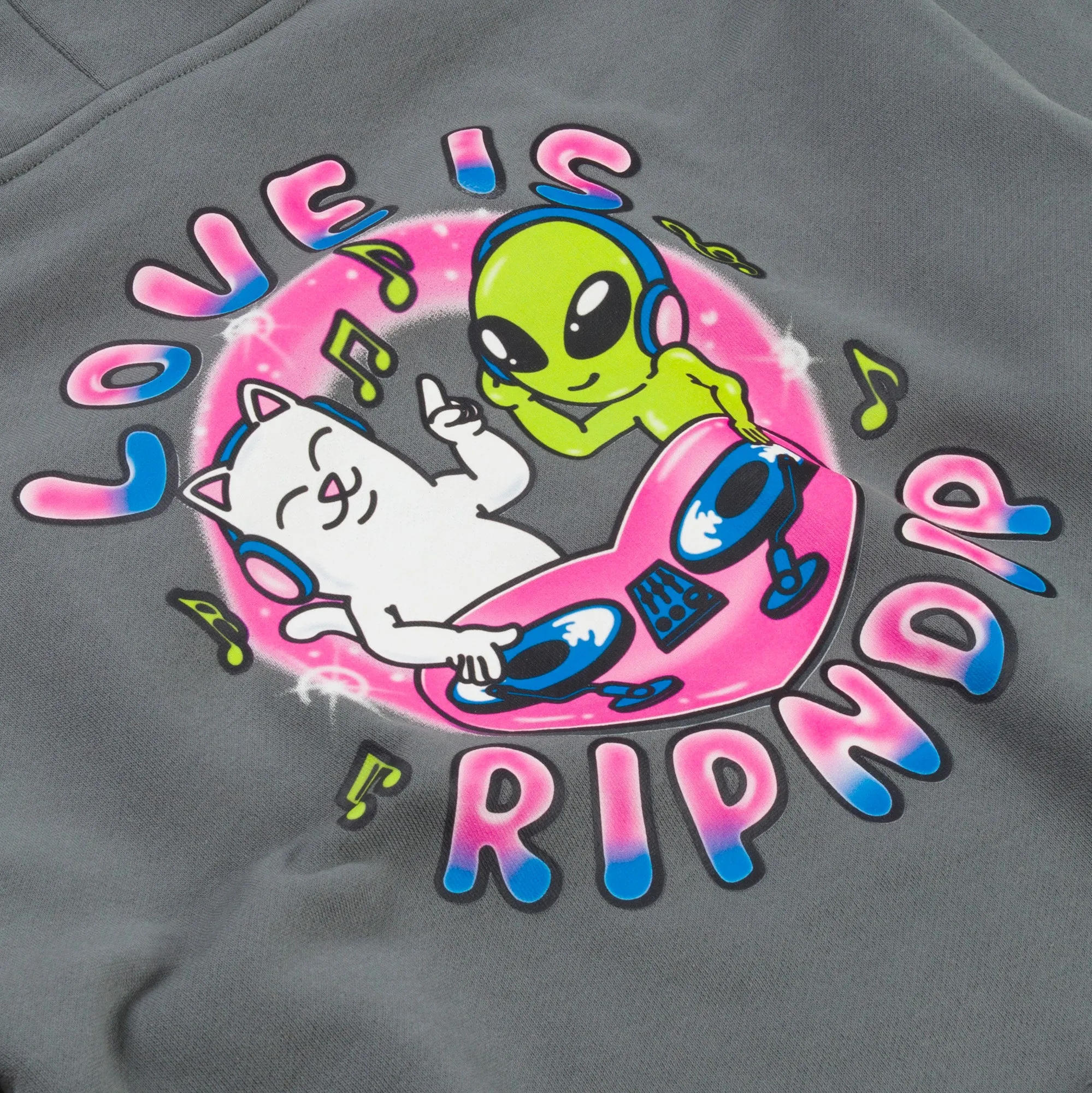 Love Is Ripndip Cropped Hoodie (Charcoal) sold by Ripndip product image thumbnail 4
