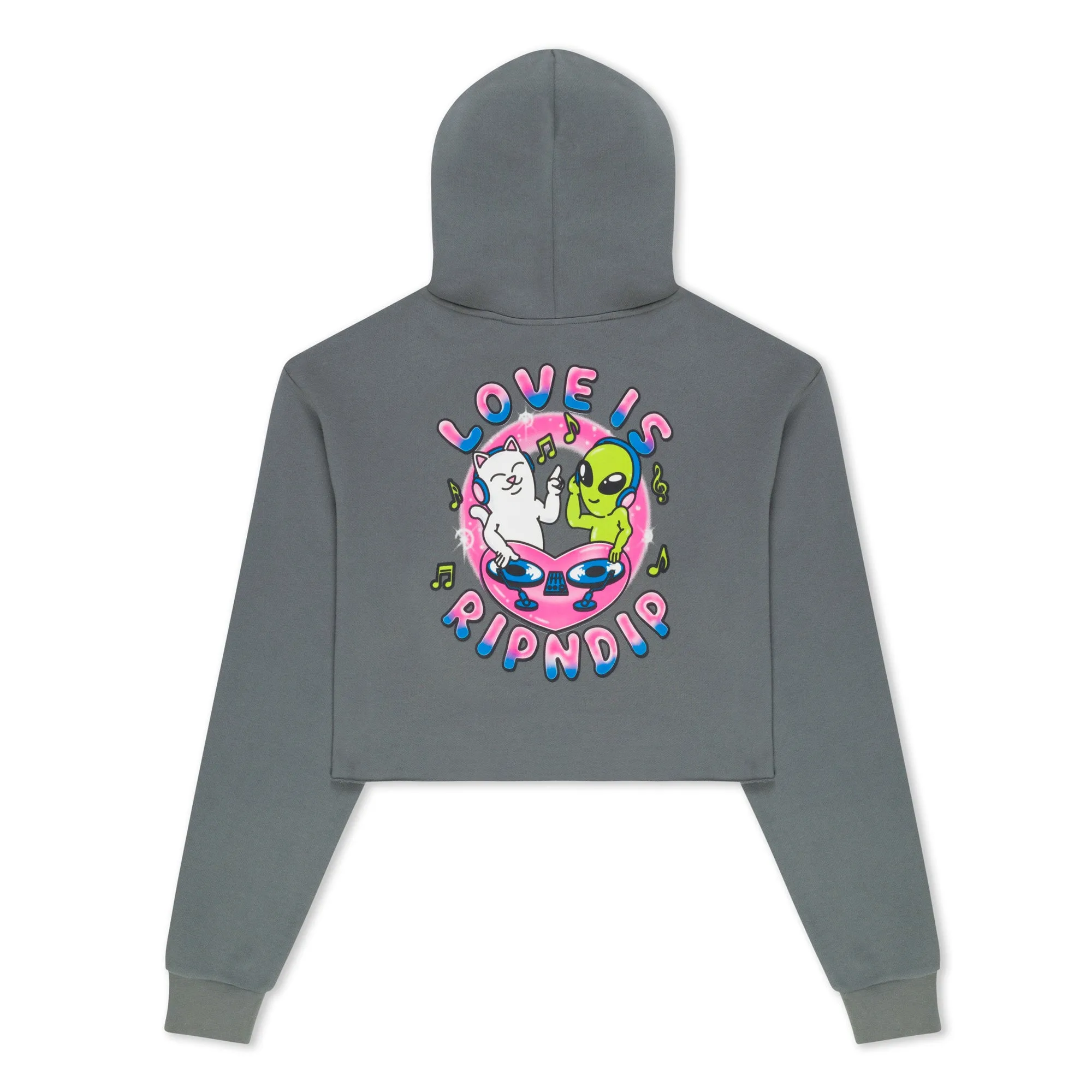 Love Is Ripndip Cropped Hoodie (Charcoal) sold by Ripndip product image thumbnail 2