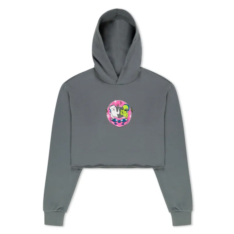 Love Is Ripndip Cropped Hoodie (Charcoal) sold by Ripndip