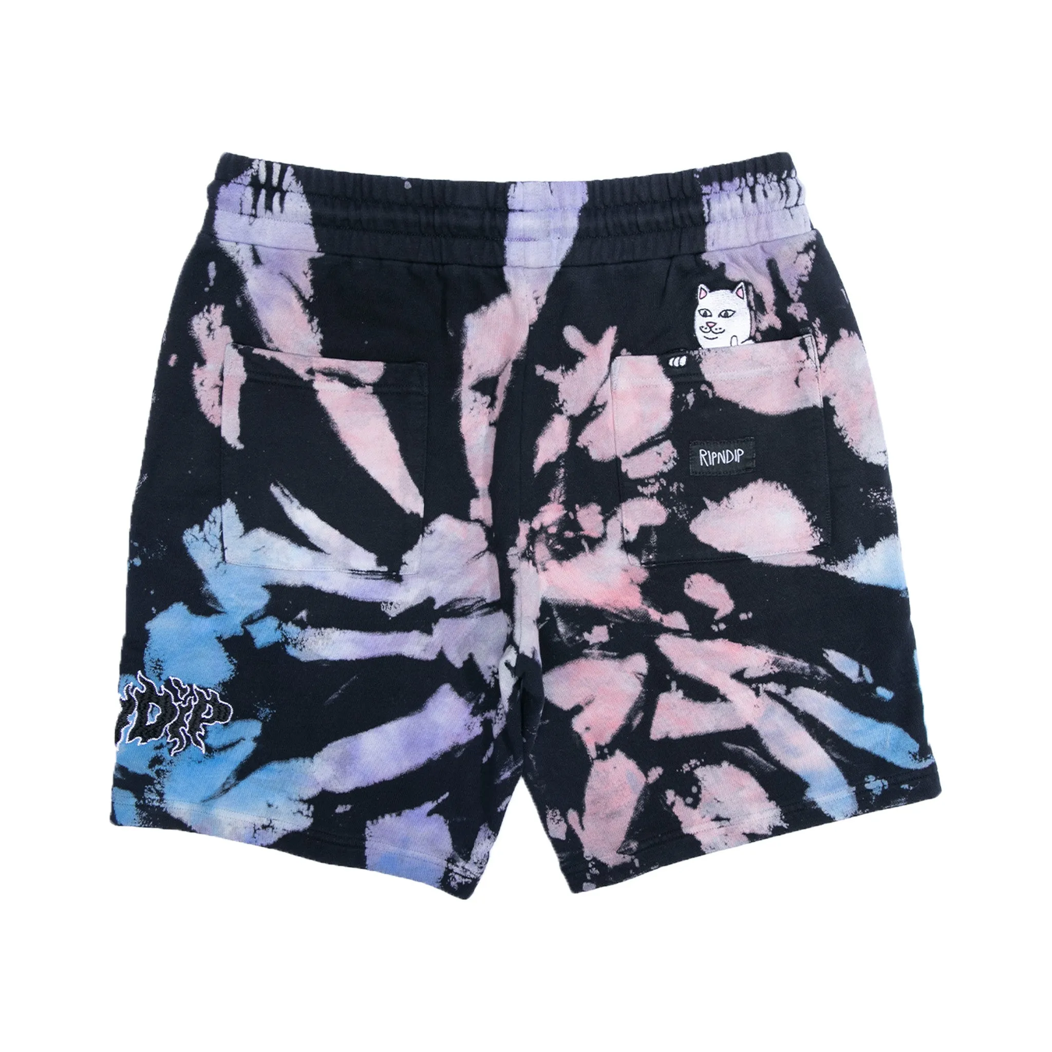 Blaze Sweatshorts (Black/Peach/Purple Tie Dye) sold by Ripndip product image thumbnail 3