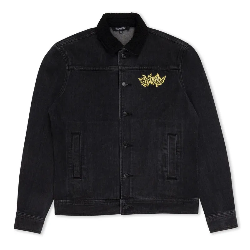 Ripnlit Denim Jacket (Black Denim Wash) sold by Ripndip