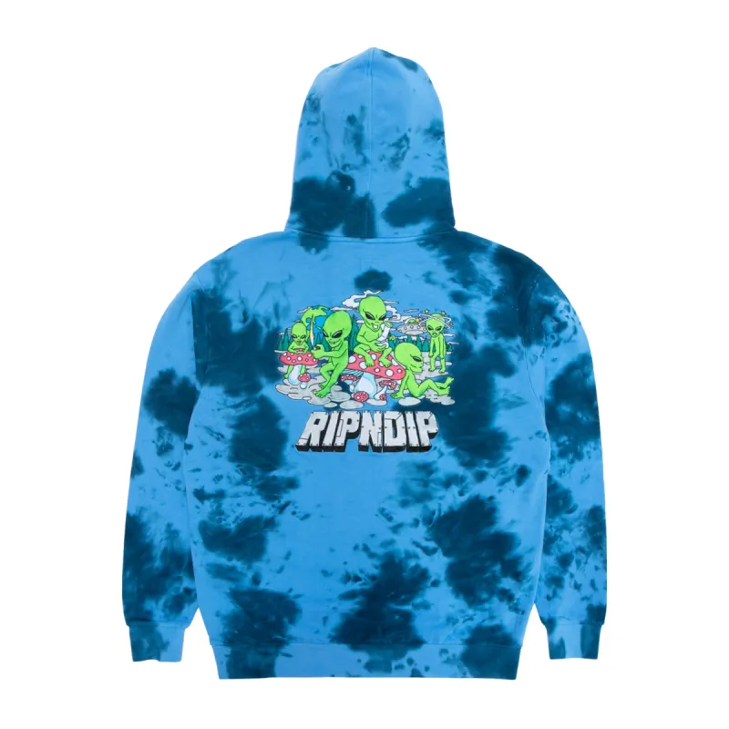 Space Gang Hoodie (Navy Lightning Wash) sold by Ripndip