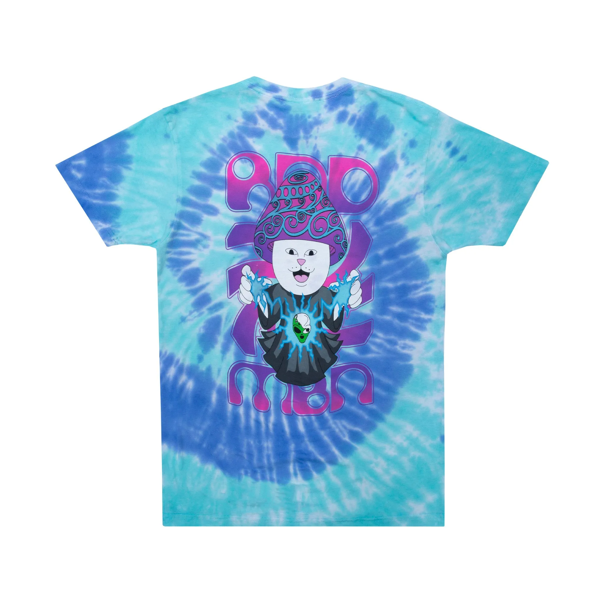 Wizard Tee (Blue/Aqua Spiral Dye) sold by Ripndip
