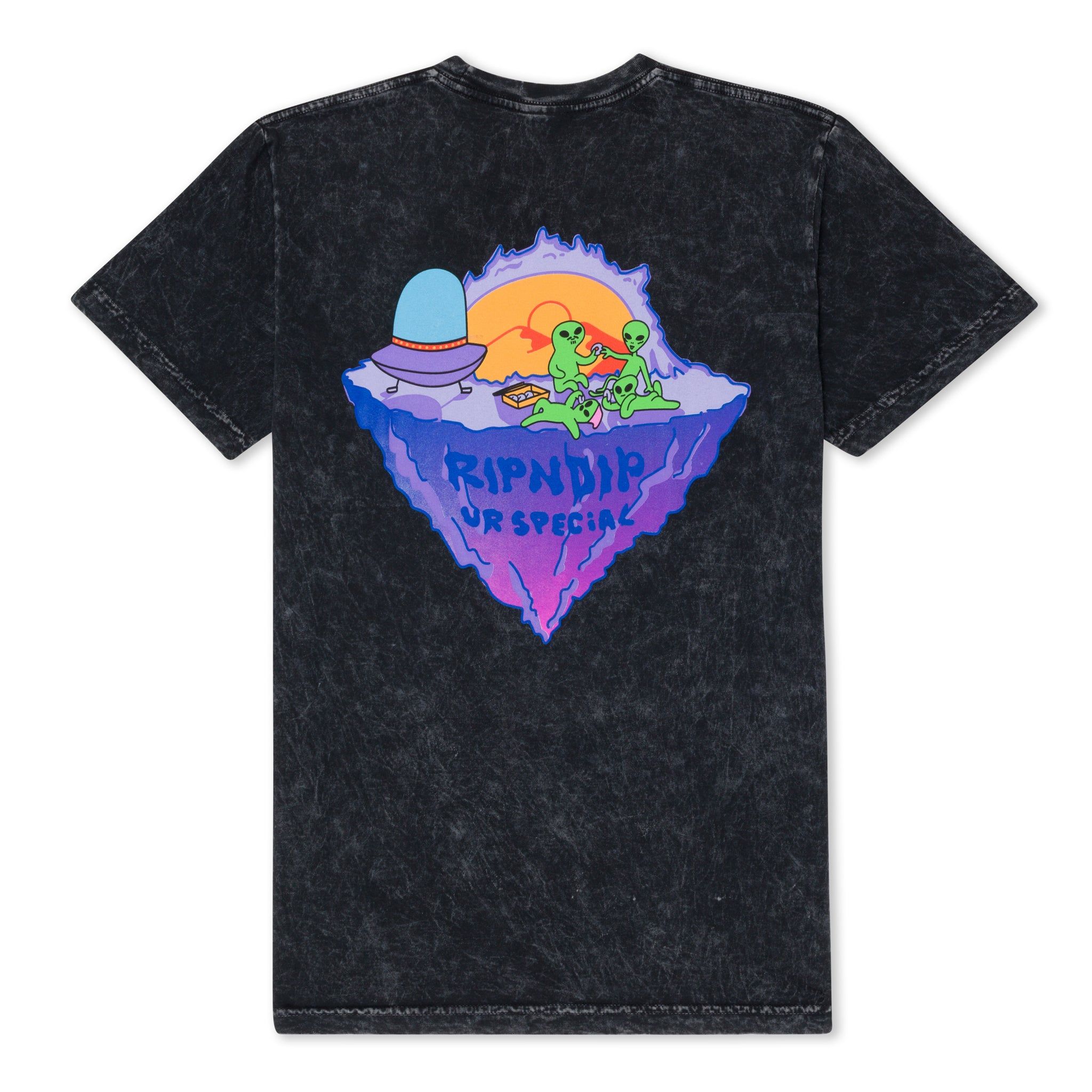 Planet Special Tee (Black Mineral Wash) sold by Ripndip