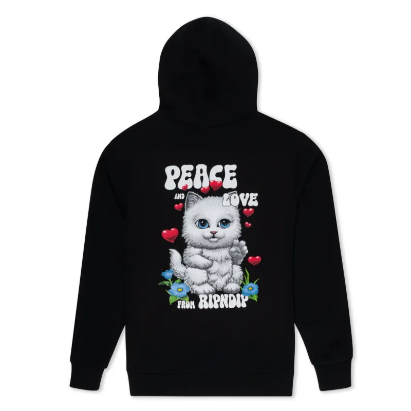Peace Love Ripndip Hoodie (Black) sold by Ripndip