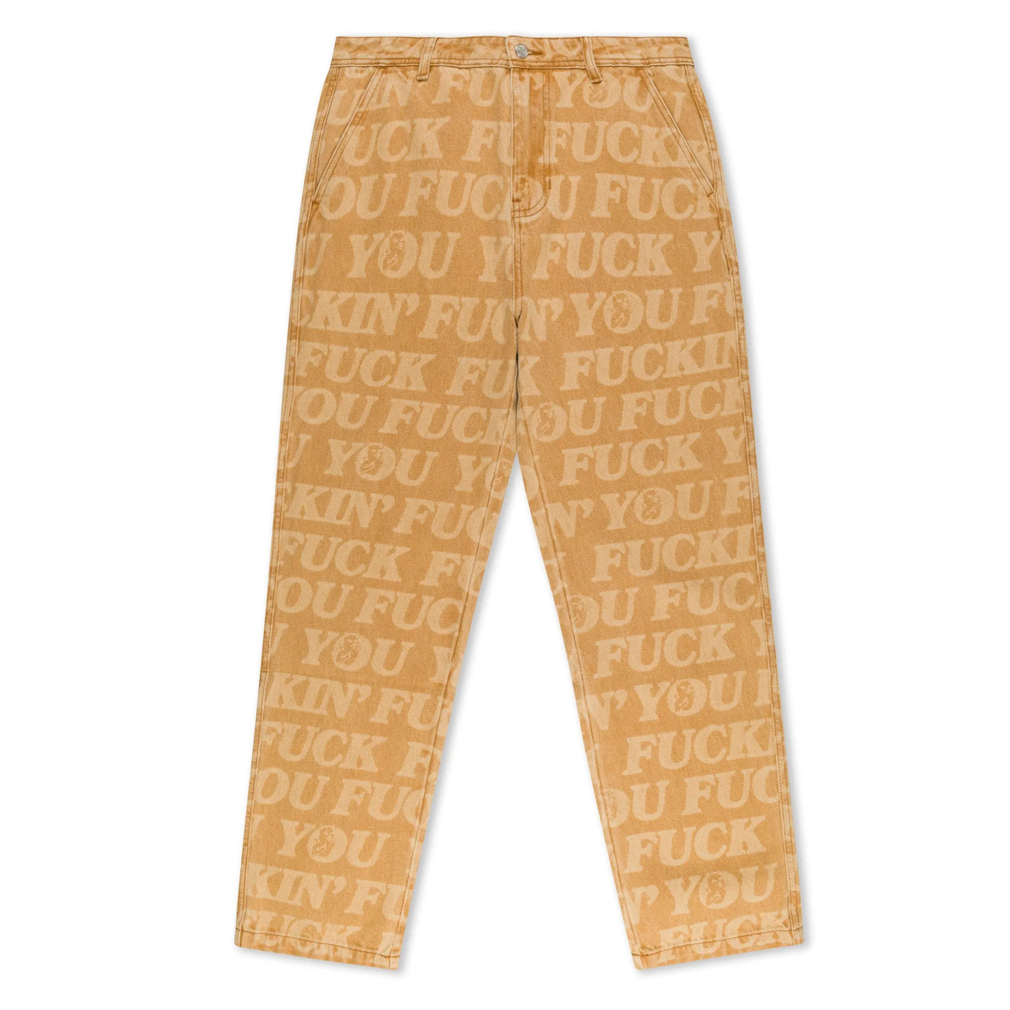 F.U.F.F. Washed Denim Pants (Light Brown Denim) sold by Ripndip