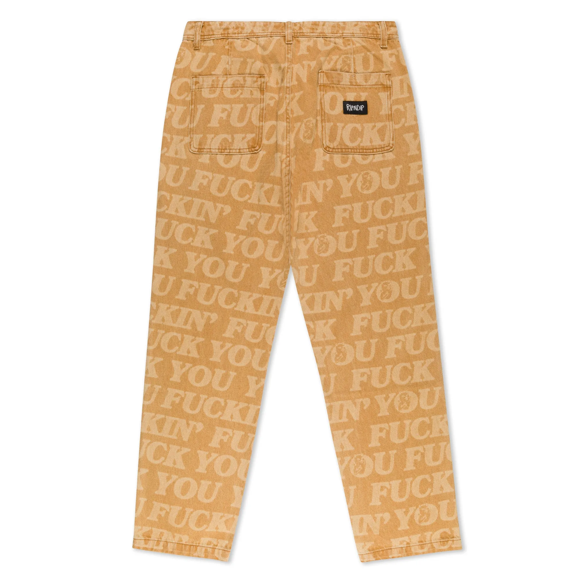 F.U.F.F. Washed Denim Pants (Light Brown Denim) sold by Ripndip product image thumbnail 3
