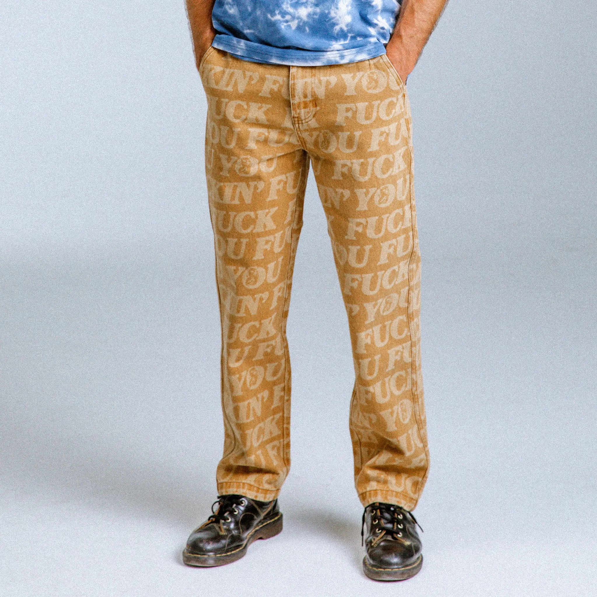 F.U.F.F. Washed Denim Pants (Light Brown Denim) sold by Ripndip product image thumbnail 2