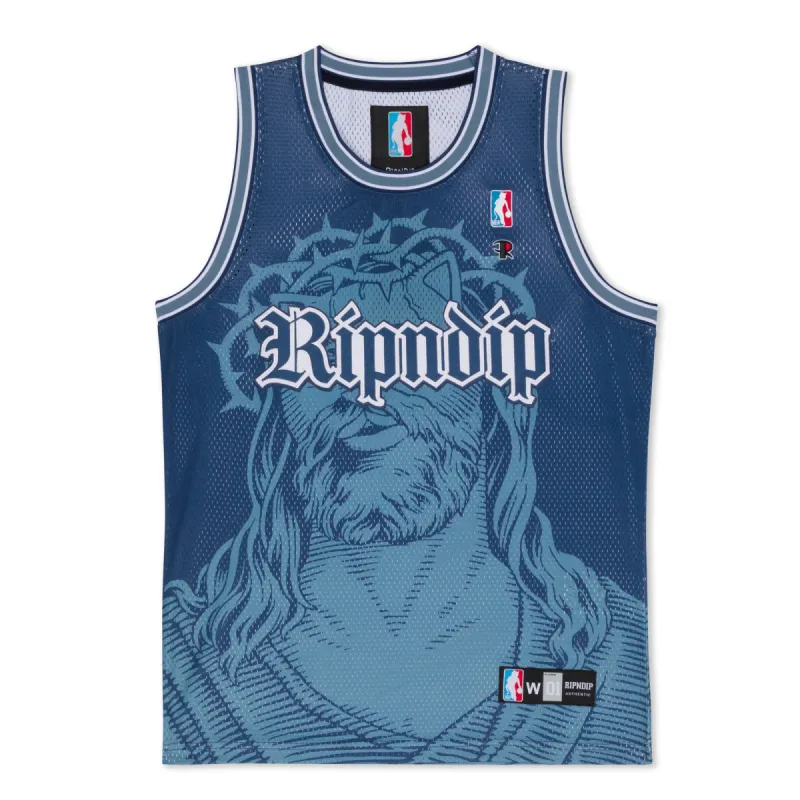 Lord Savior Nerm Basketball Jersey (Navy) sold by Ripndip