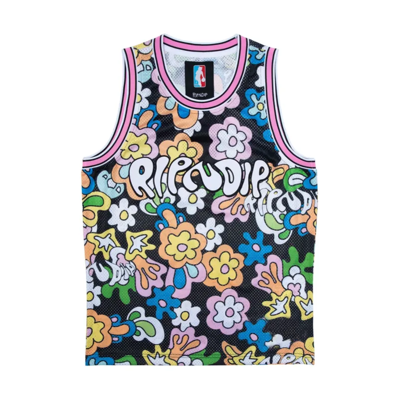 Flower Child Basketball Jersey (Multi) sold by Ripndip