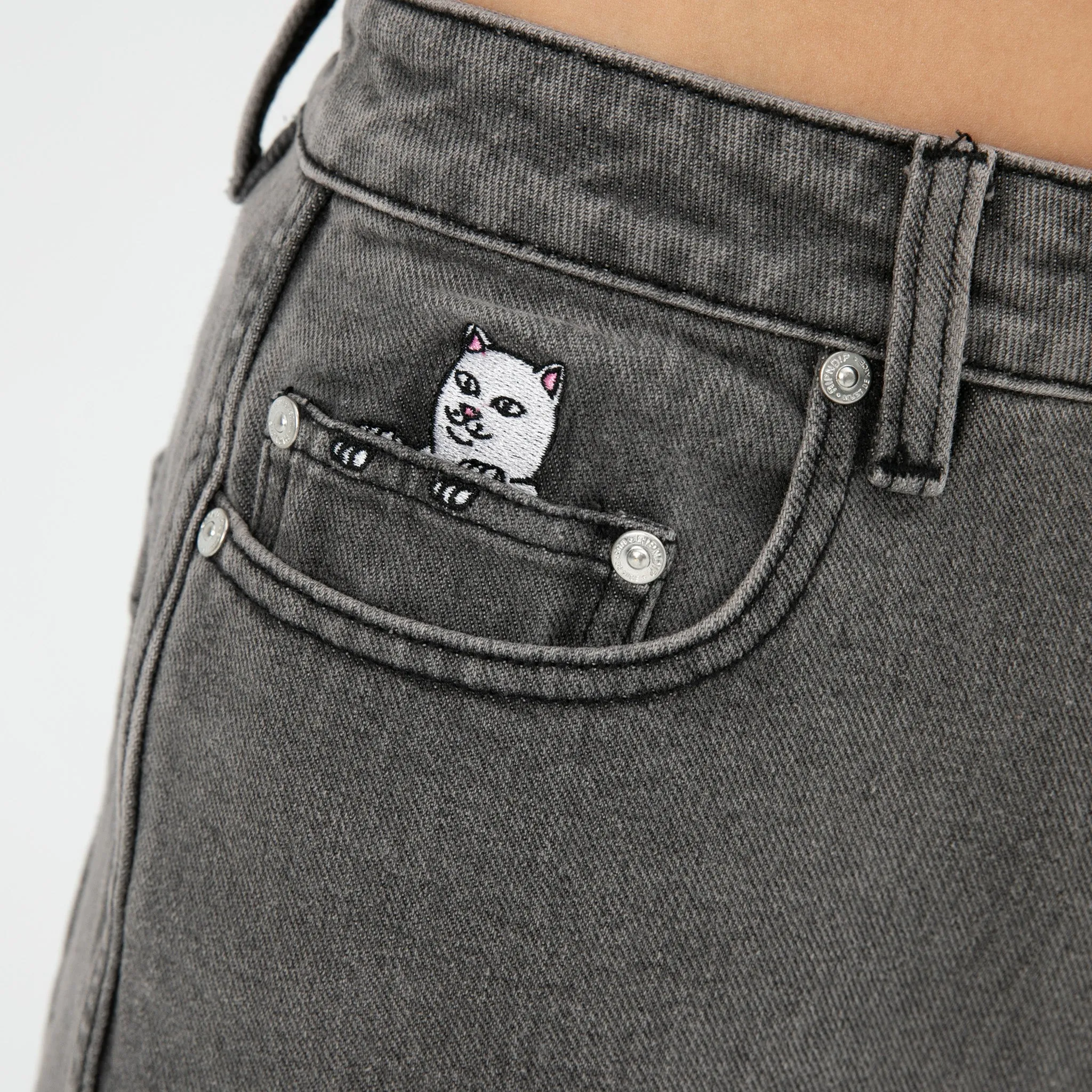 Los Feliz Denim Pants (Charcoal Stone Wash) sold by Ripndip product image thumbnail 3