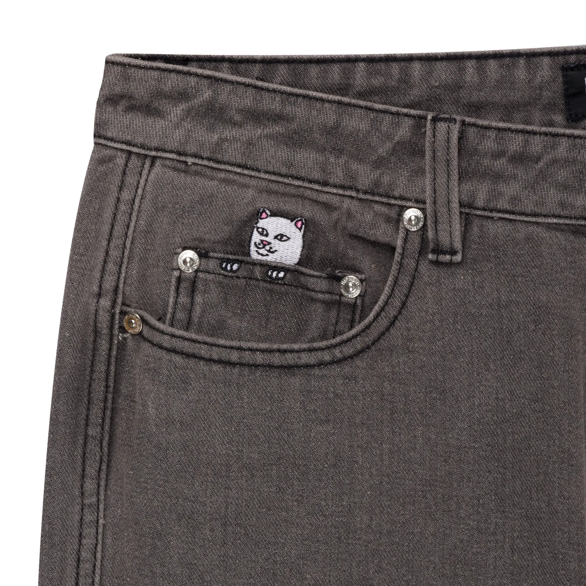 Los Feliz Denim Pants (Charcoal Stone Wash) sold by Ripndip product image thumbnail 5