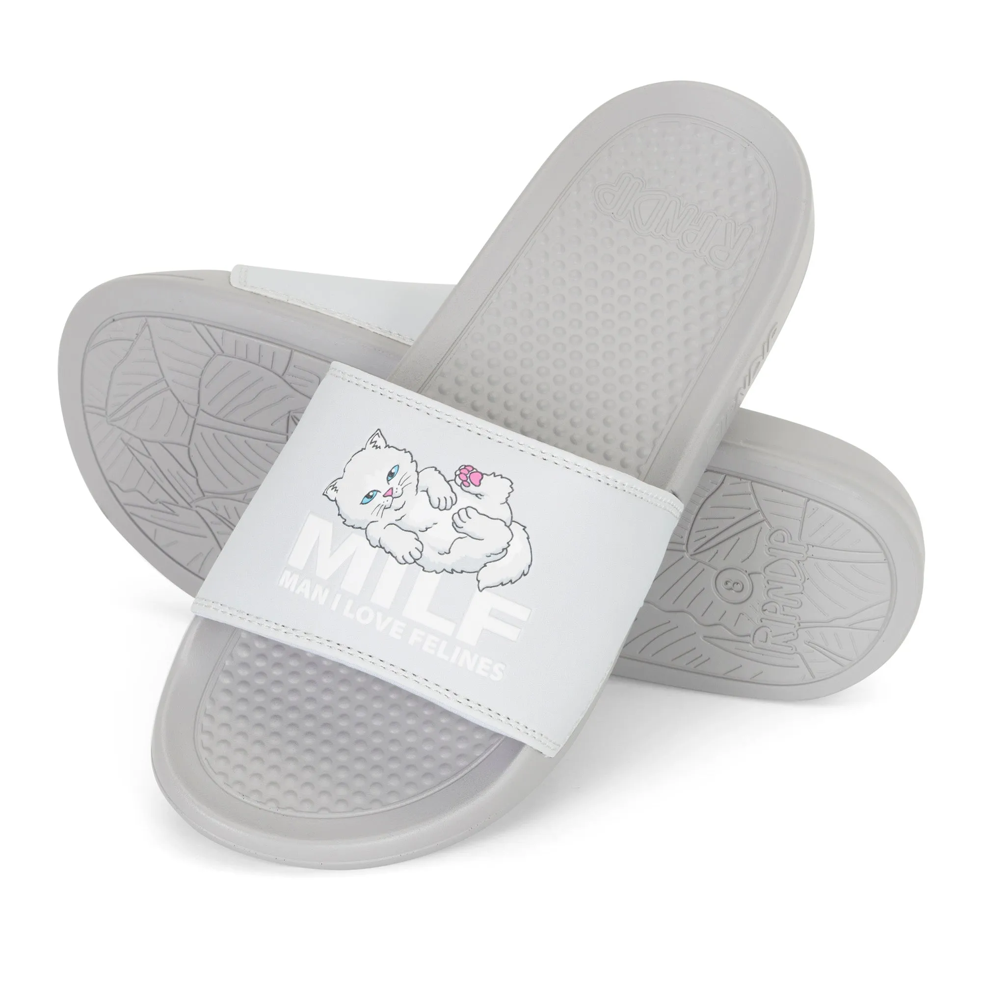 Man I Love Felines Slides (Grey) sold by Ripndip product image thumbnail 2