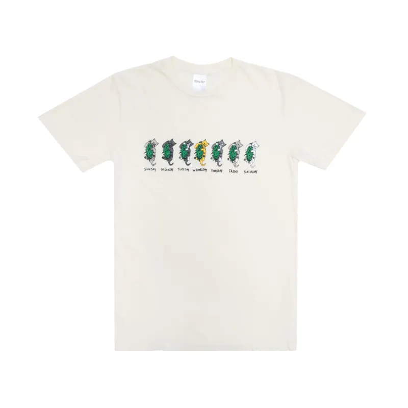 Days Of The Week Tee (Natural) sold by Ripndip