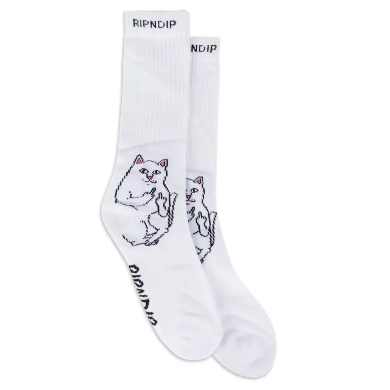 Lord Nermal Socks (White) sold by Ripndip