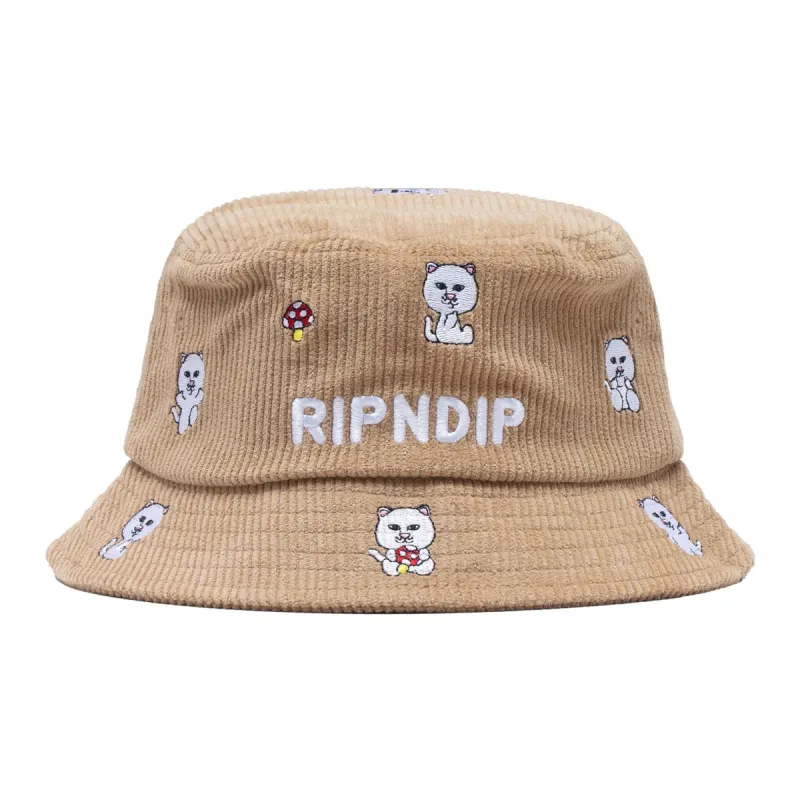 Hello Nermy Corduroy Bucket Hat (Tan) sold by Ripndip