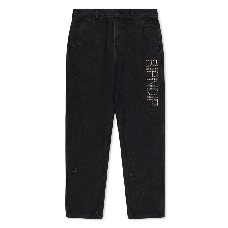 Rockstar Distressed Denim Pants (Black) sold by Ripndip