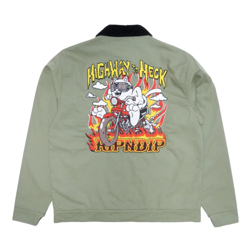 Highway To Heck Work Jacket (Military Green) sold by Ripndip