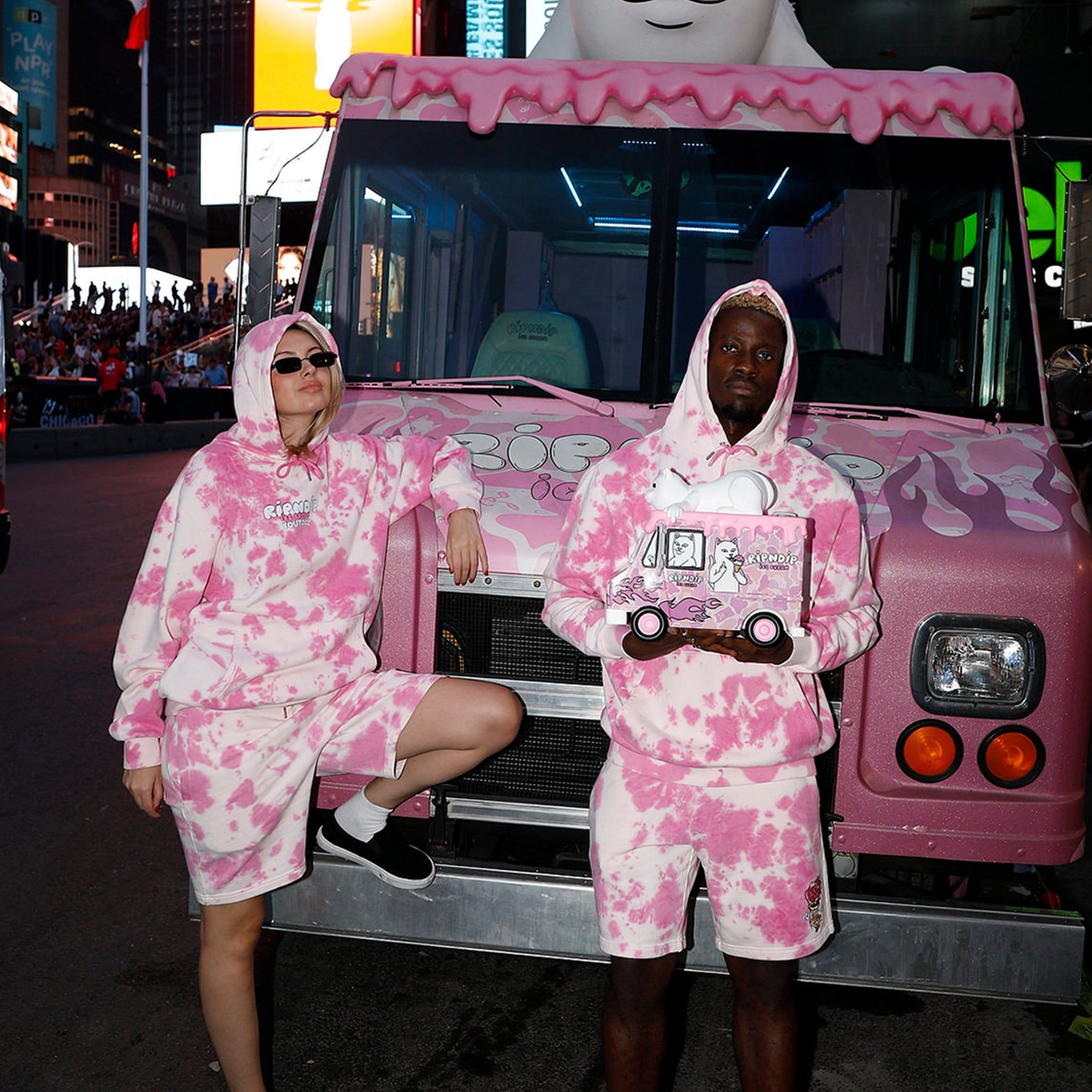 Youtooz Ice Cream Sweatshorts (Pink Tie Dye) sold by Ripndip product image thumbnail 3