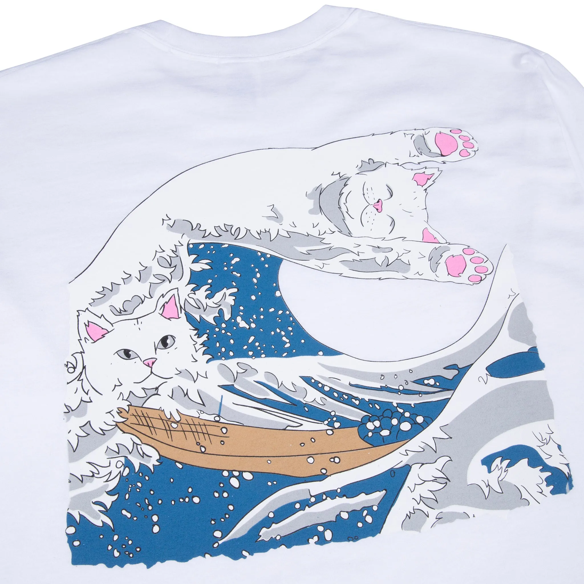 The Great Wave Of Nerm Long Sleeve (White) sold by Ripndip product image thumbnail 3