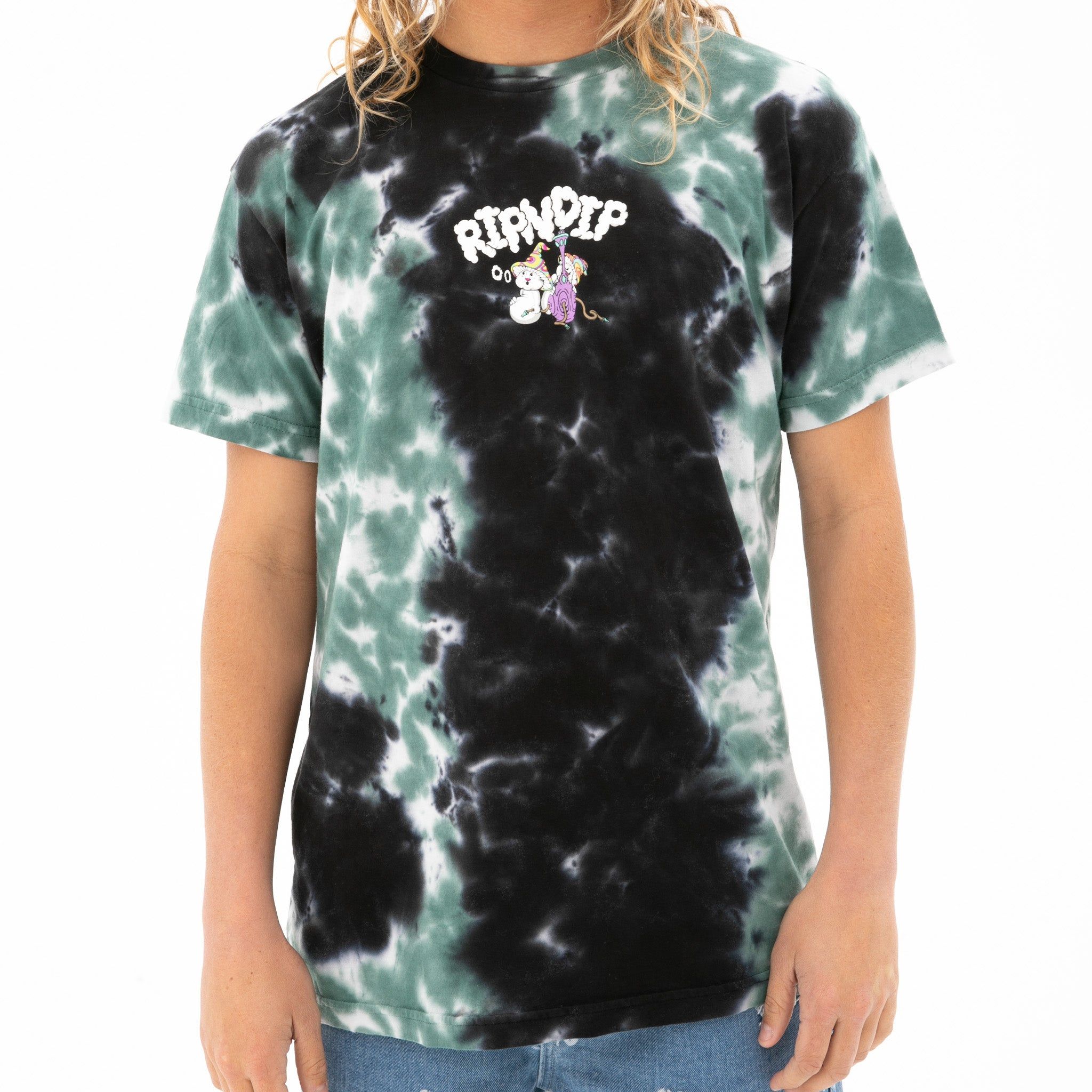 Kaleidoscopic Tee (Black/Sage Tie Dye) sold by Ripndip product image thumbnail 2