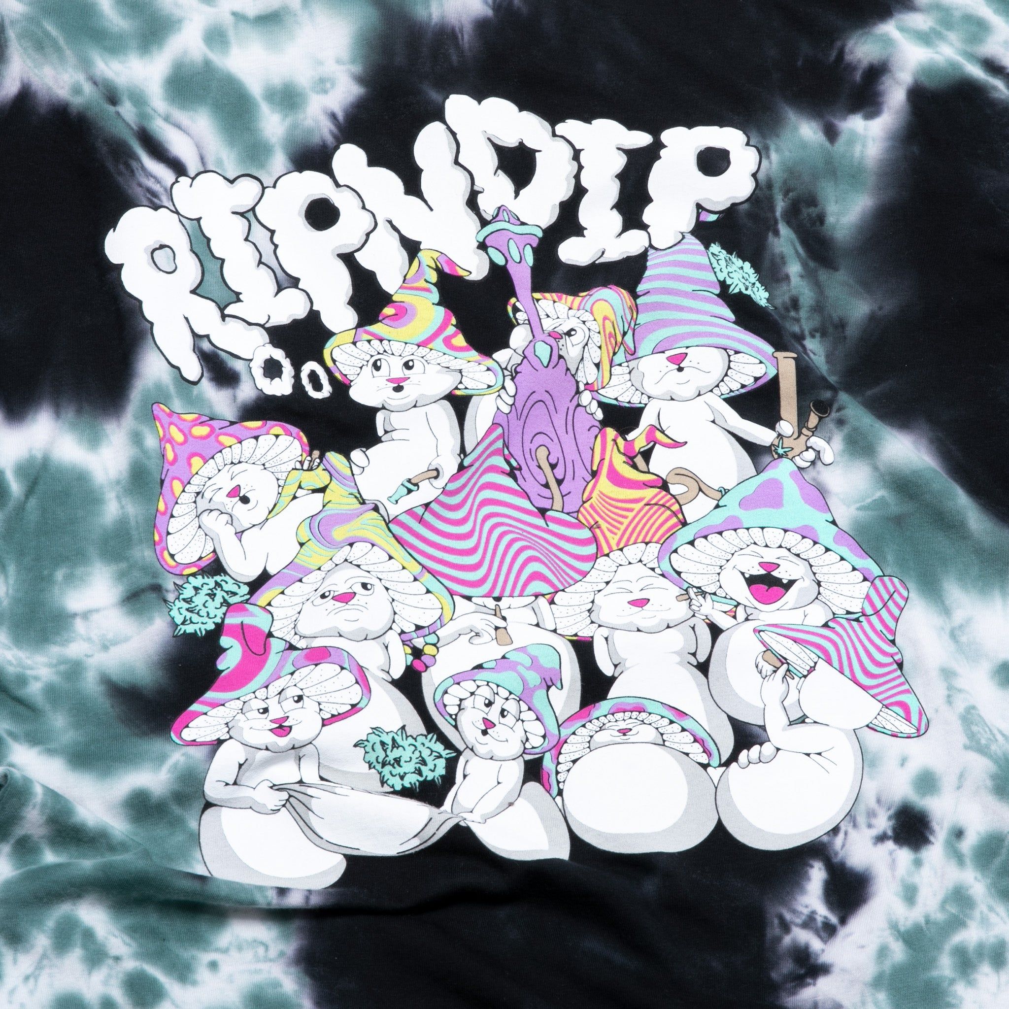 Kaleidoscopic Tee (Black/Sage Tie Dye) sold by Ripndip product image thumbnail 4