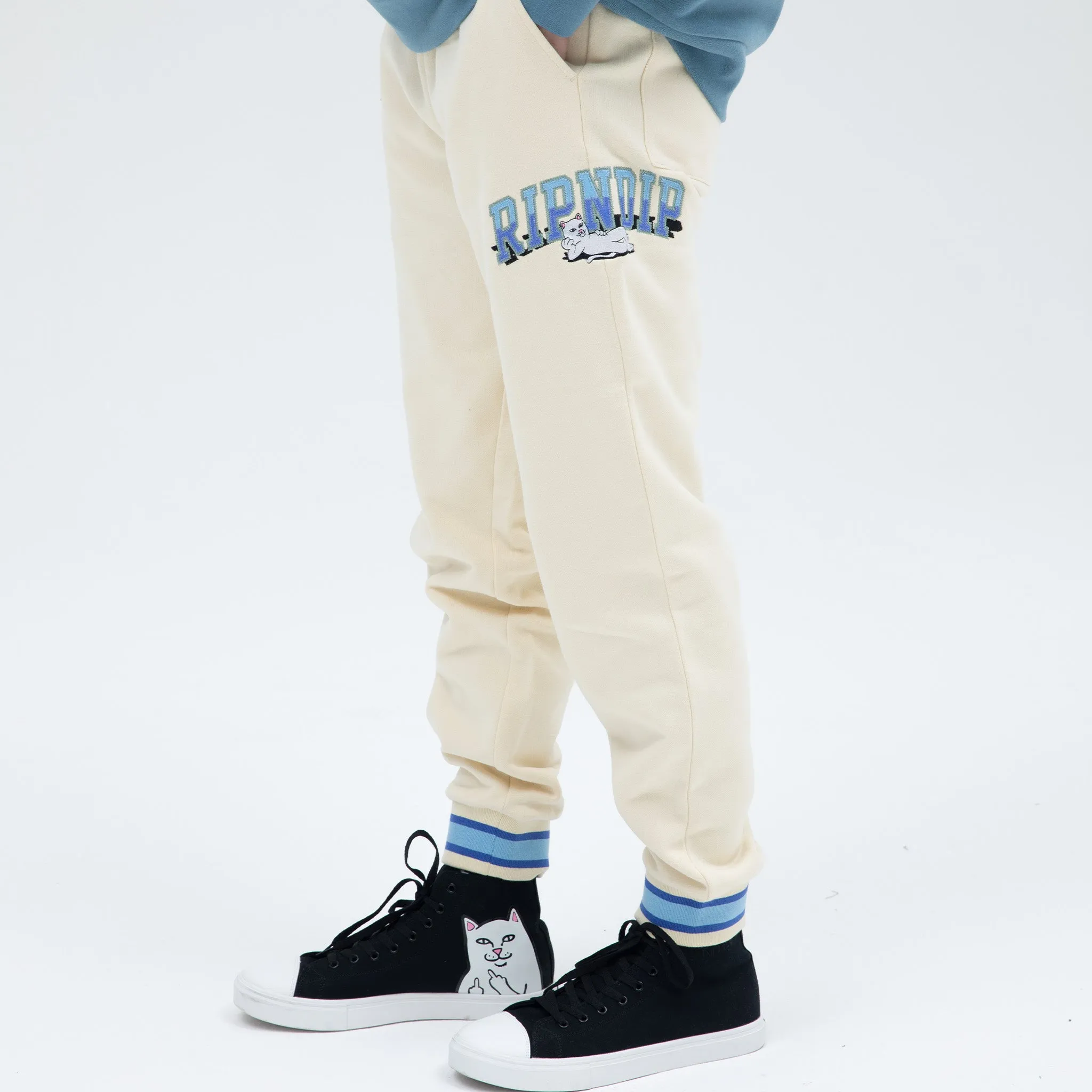Team Spirit Embroidered Sweatpants (Natural) sold by Ripndip product image thumbnail 2