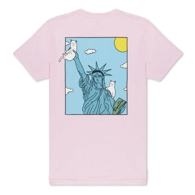 Liberty Tee (Pink Mineral Wash) sold by Ripndip