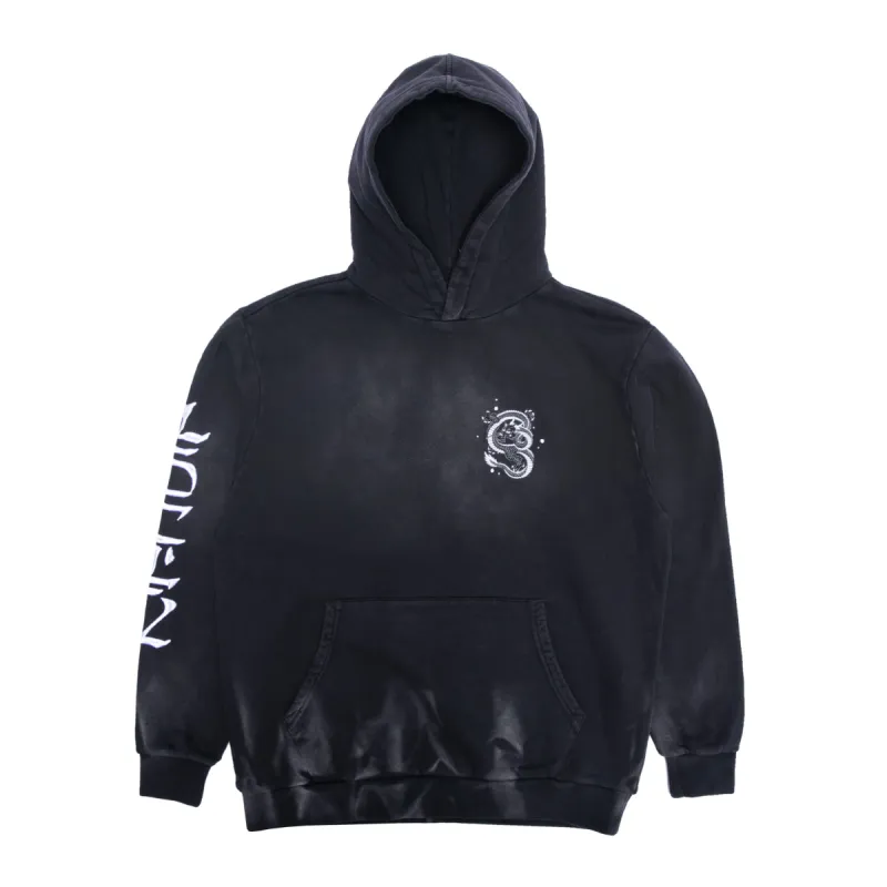 Mystic Jerm Hoodie (Black Faded Wash) sold by Ripndip