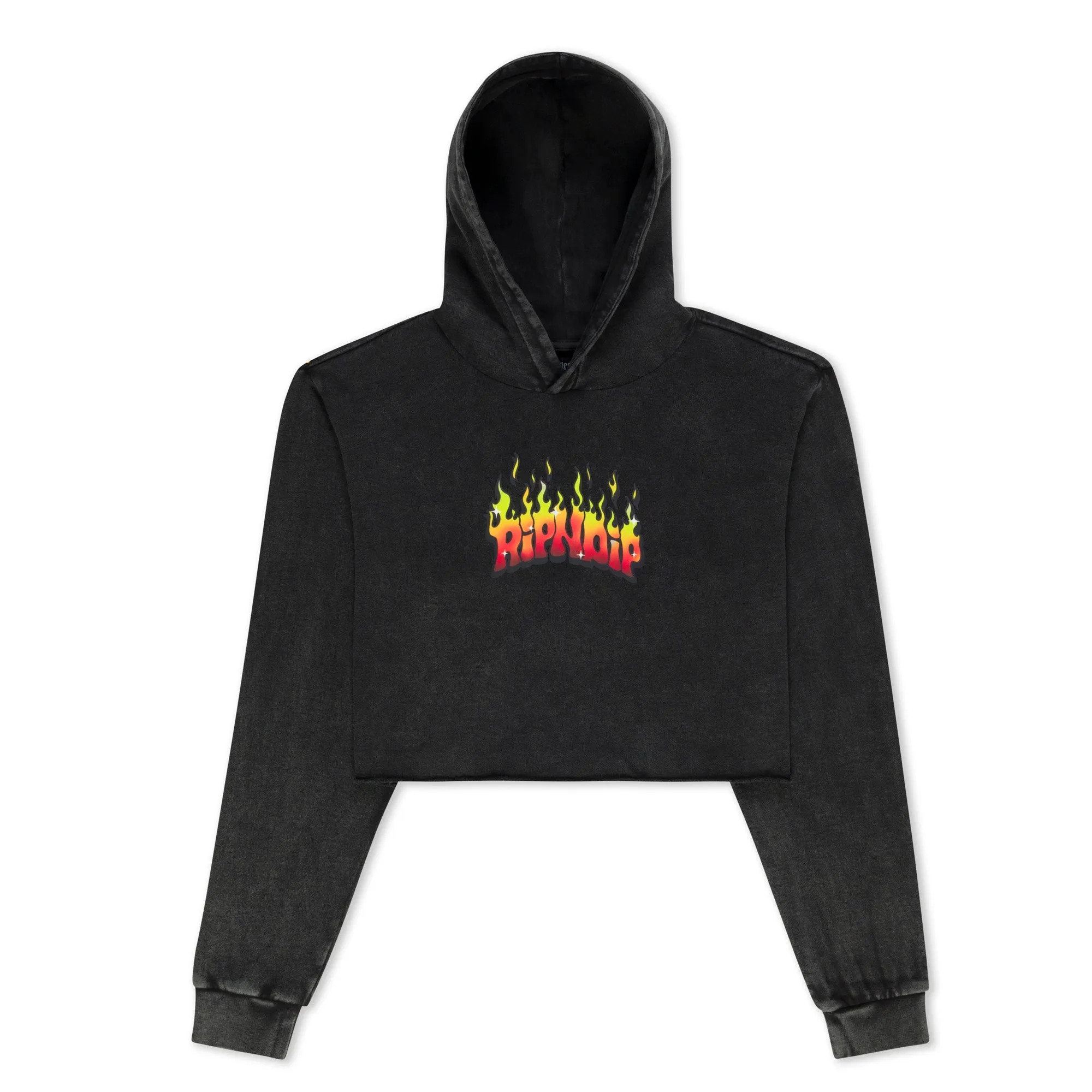 Scary Cute Cropped Hoodie (Black Wash) sold by Ripndip