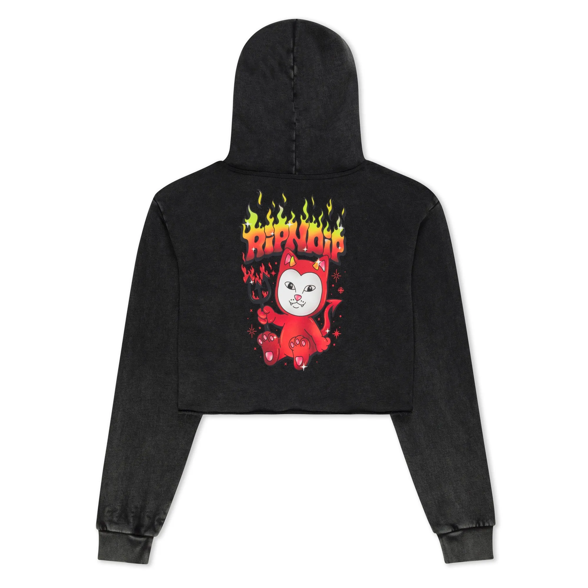 Scary Cute Cropped Hoodie (Black Wash) sold by Ripndip product image thumbnail 3