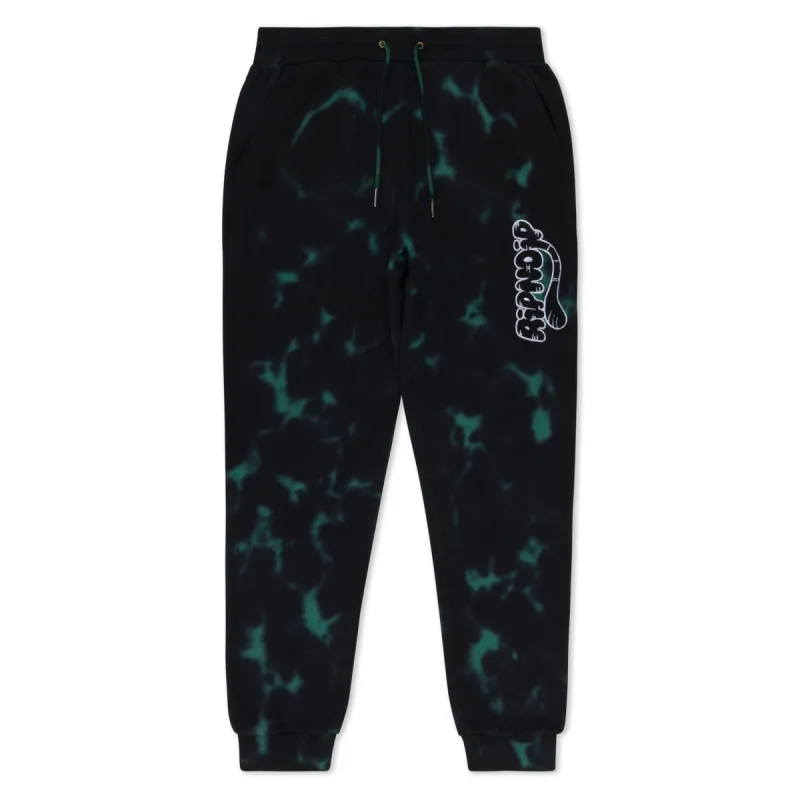 Ripntail Sweatpants (Green/Black Tie Dye) made by Ripndip