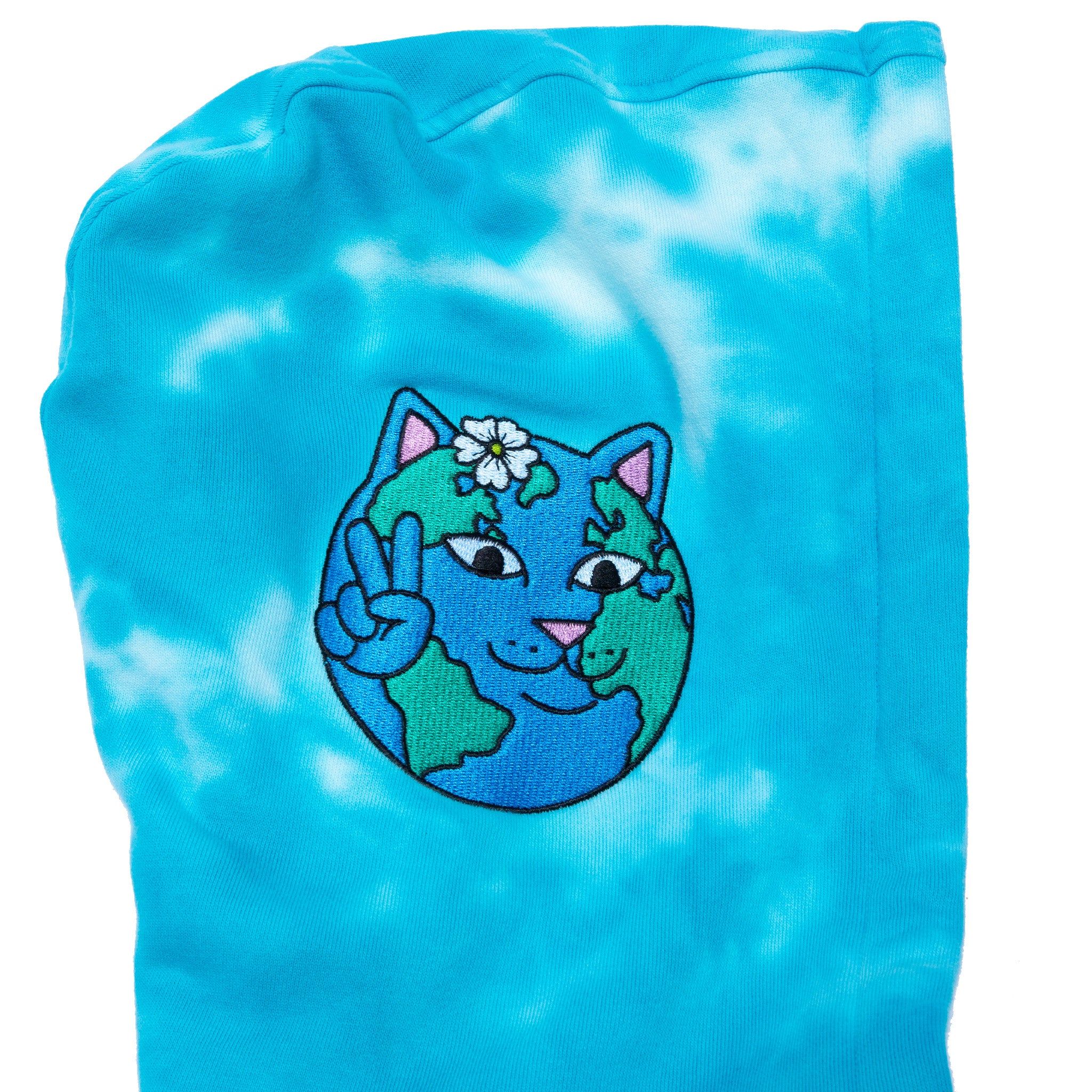 Save the World Embroidered Hoodie (Aqua/Green Tie Dye) sold by Ripndip product image thumbnail 5