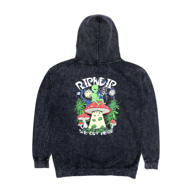We Out Here Smoking Hoodie (Black Mineral Wash) sold by Ripndip