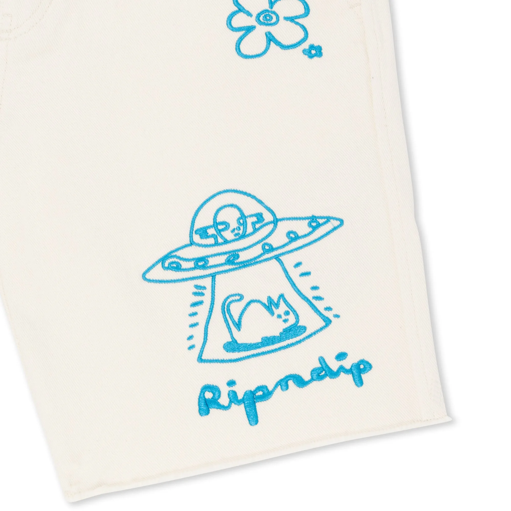 Blonded Denim Shorts (Off White) sold by Ripndip product image thumbnail 5