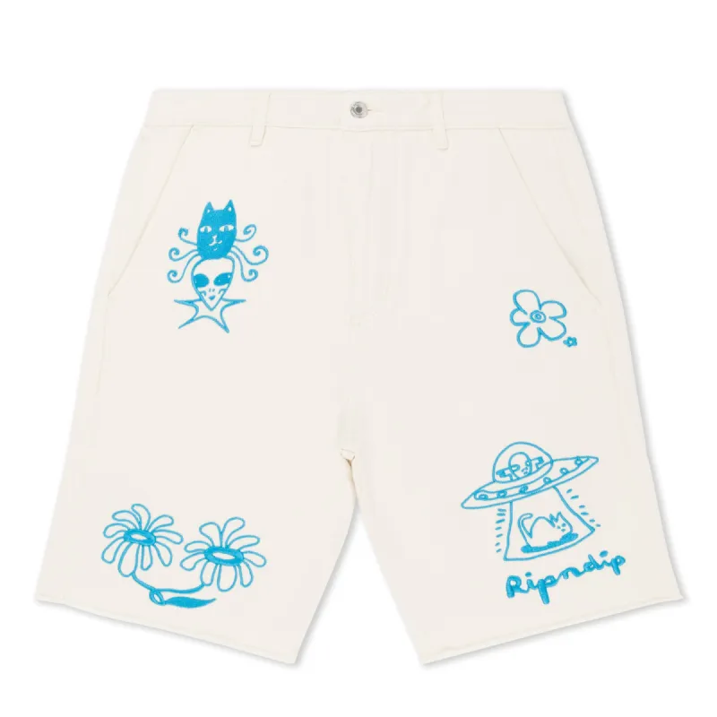 Blonded Denim Shorts (Off White) sold by Ripndip