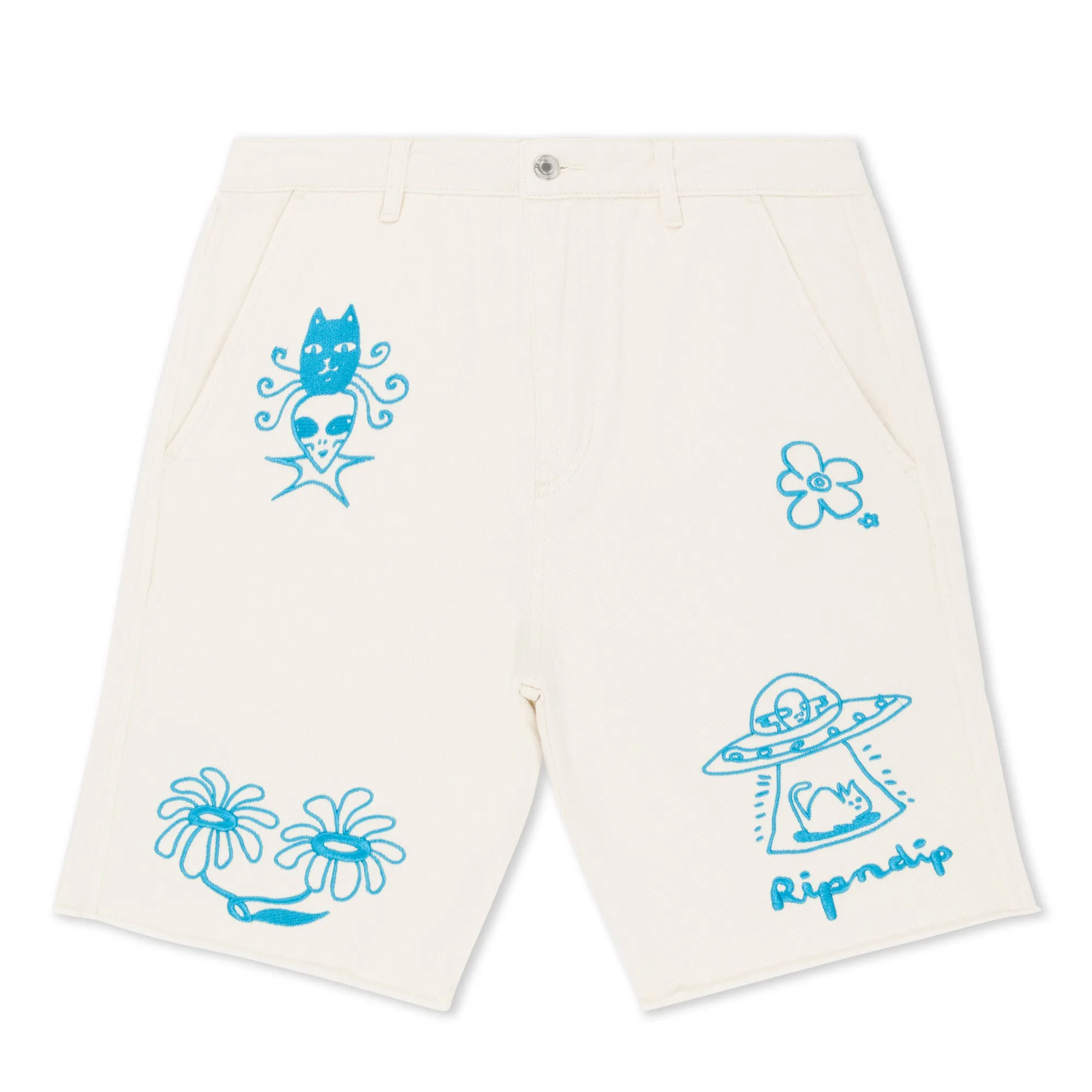 Blonded Denim Shorts (Off White) sold by Ripndip