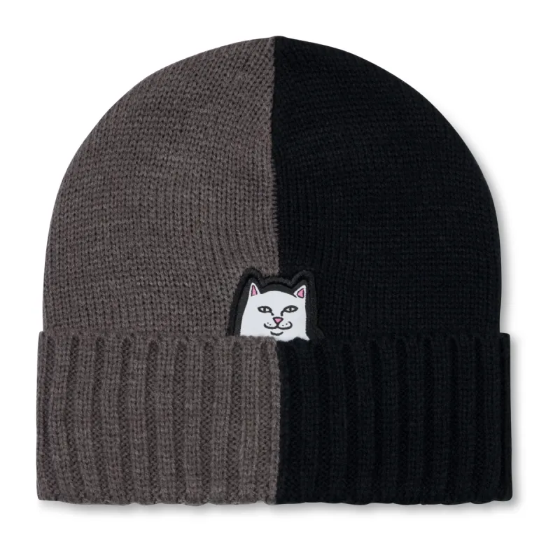 Lord Nermal Split Beanie (Charcoal / Black) made by Ripndip